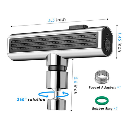 Tête de robinet de cuisine intelligente 3 en 1 avec rotation à 360°